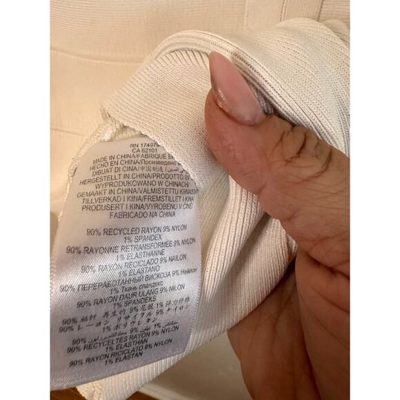 Herve Lenger Paris ivory ICON CUT OUT DRESS size small - Picture 6 of 13